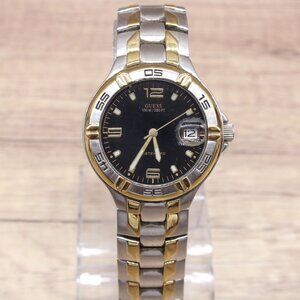 Guess Waterpro Watch Unisex Multi-toned Stainless Steel Classic Date Dial 100m